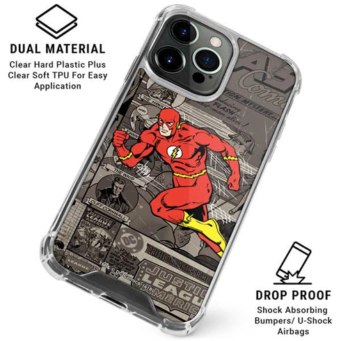 DC Comics Flash Mixed Media iPhone 16 Pro Max Clear Case