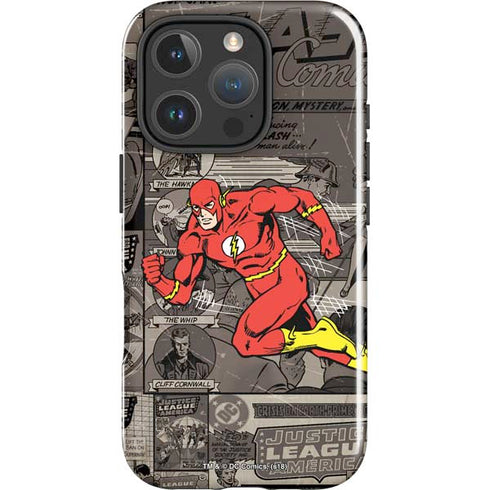 DC Comics Flash Mixed Media iPhone 16 Pro Max Impact Case