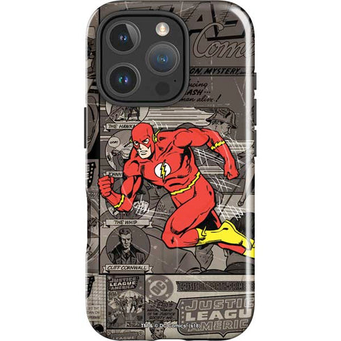 DC Comics Flash Mixed Media iPhone 16 Pro Max Magsafe Impact Case