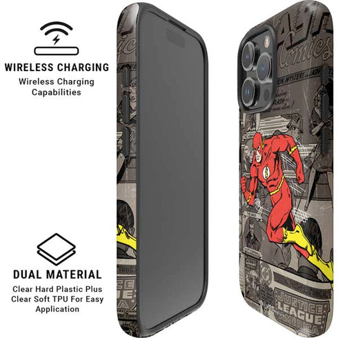 DC Comics Flash Mixed Media iPhone 16 Pro Max Magsafe Impact Case
