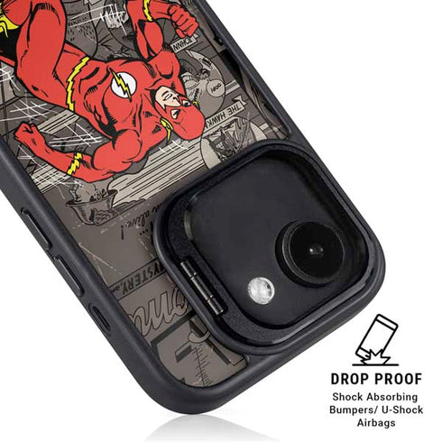 DC Comics Flash Mixed Media iPhone 16e Kickstand Case
