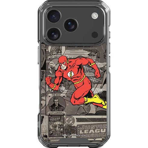 DC Comics Flash Mixed Media iPhone 18 Pro Clear Case