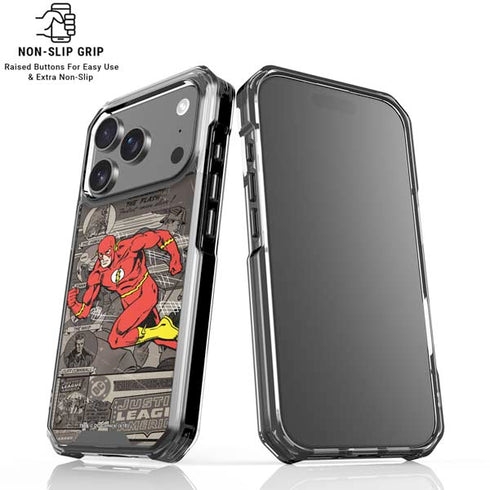 DC Comics Flash Mixed Media iPhone 18 Pro Clear Case
