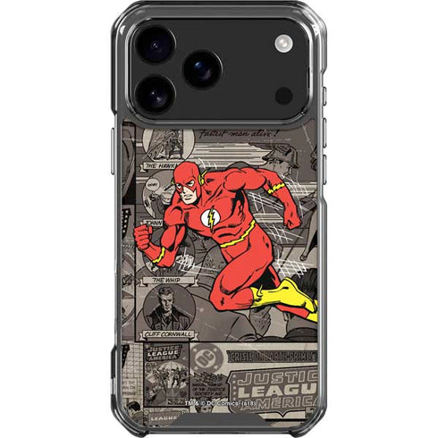 DC Comics Flash Mixed Media iPhone 18 Pro Max Clear Case
