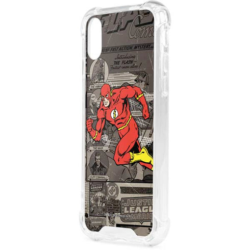 DC Comics Flash Mixed Media iPhone XS Clear Case