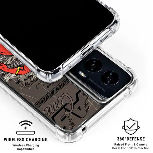 DC Comics Flash Mixed Media Moto G Power 5G (2024) Clear Case
