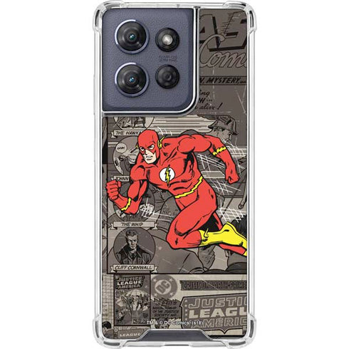 DC Comics Flash Mixed Media Moto G Power 5G (2025) Clear Case