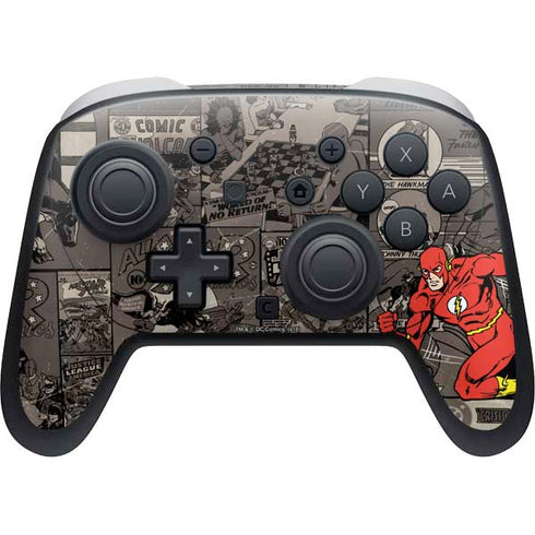 DC Comics Flash Mixed Media Nintendo Switch 2 (2025) Pro Controller Skin
