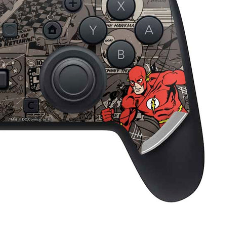 DC Comics Flash Mixed Media Nintendo Switch 2 (2025) Pro Controller Skin