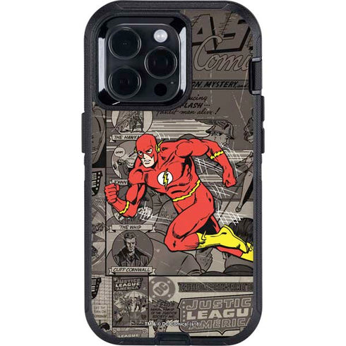 DC Comics Flash Mixed Media Otterbox Defender iPhone Skin