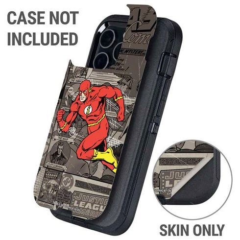 DC Comics Flash Mixed Media Otterbox Defender iPhone Skin