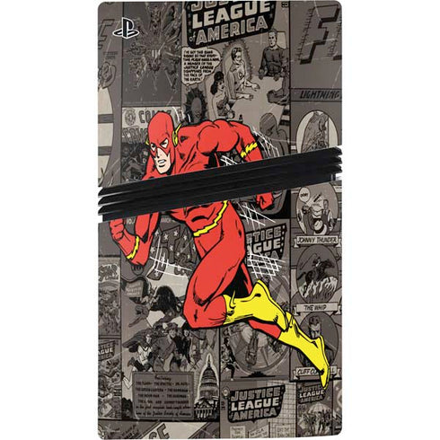 DC Comics Flash Mixed Media PS5 Pro Console Skin