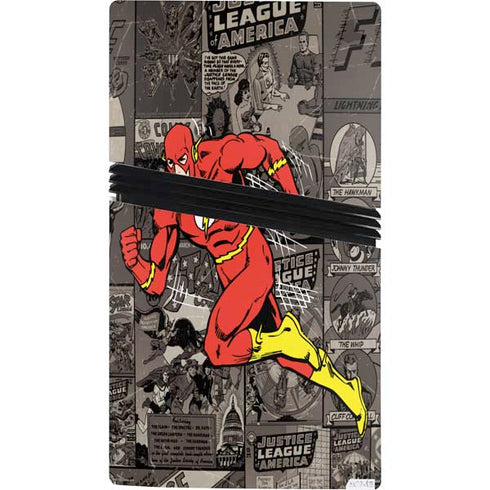DC Comics Flash Mixed Media PS5 Pro Console Skin