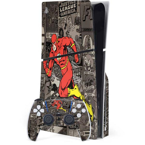 DC Comics Flash Mixed Media PlayStation PS5 Skins