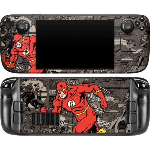 DC Comics Flash Mixed Media Steam Deck Handheld Gaming Computer OLED Skin