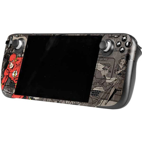 DC Comics Flash Mixed Media Steam Deck Handheld Gaming Computer OLED Skin