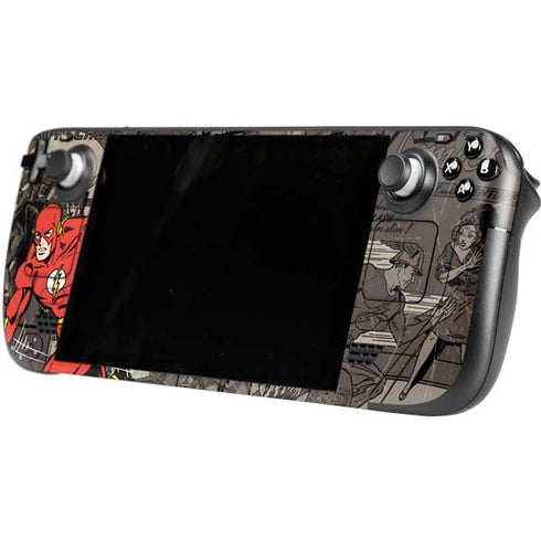 DC Comics The Flash Vintage Action pose pattern Steam Deck Handheld Gaming Computer Skin