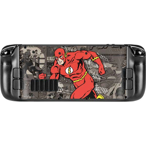 DC Comics The Flash Vintage Action pose pattern Steam Deck Handheld Gaming Computer Skin