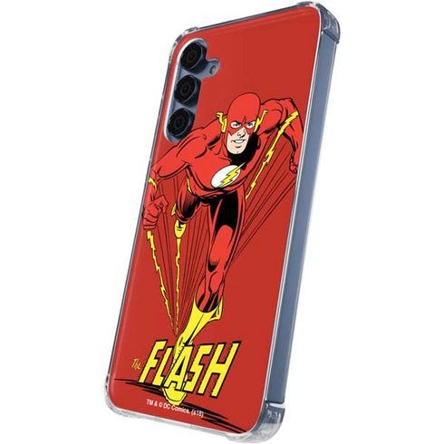 DC Comics The Flash Classic Action Pose Art Galaxy A55 5G Clear Case