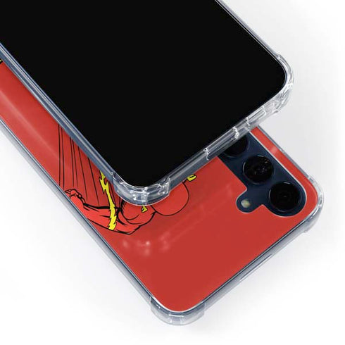 DC Comics The Flash Classic Action Pose Art Galaxy A55 5G Clear Case