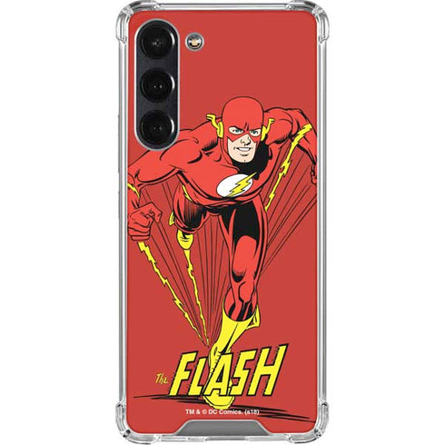 DC Comics The Flash Classic Action Pose Art Galaxy S24 FE Clear Case