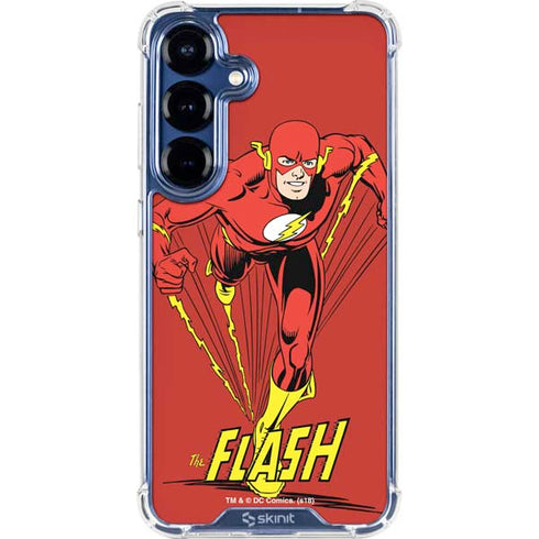 DC Comics The Flash Classic Action Pose Art Galaxy S25 Clear Case