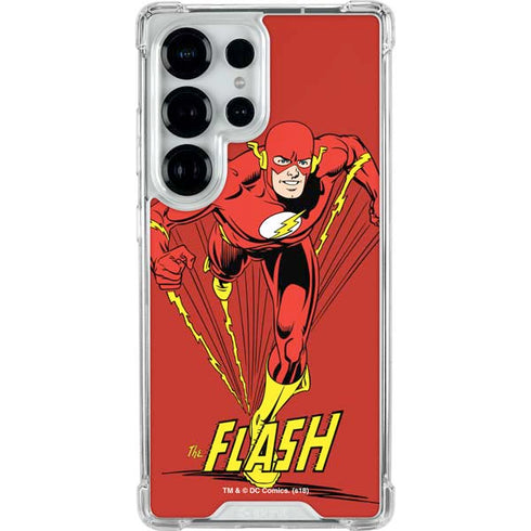 DC Comics The Flash Classic Action Pose Art Galaxy S25 Ultra Clear Case