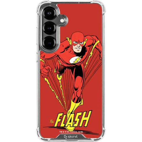 DC Comics The Flash Classic Action Pose Art Galaxy S26 Clear Case