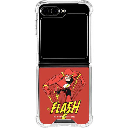 DC Comics The Flash Classic Action Pose Art Galaxy Z Flip6 Clear Case