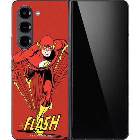 DC Comics The Flash Classic Action Pose Art Galaxy Z Fold5 5G Skin