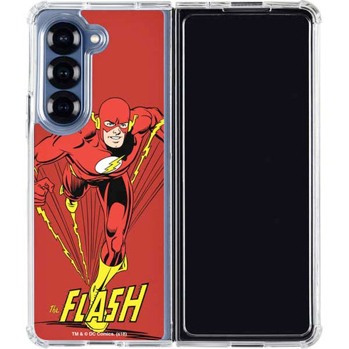 DC Comics The Flash Classic Action Pose Art Galaxy Z Fold6 Clear Case
