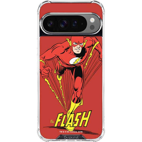 DC Comics The Flash Classic Action Pose Art Google Pixel 10 Pro XL Clear Case
