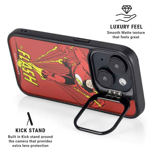DC Comics The Flash Classic Action Pose Art iPhone 14 Kickstand Case