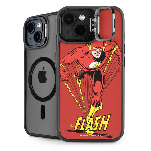 DC Comics The Flash Classic Action Pose Art iPhone 15 Plus Kickstand Case