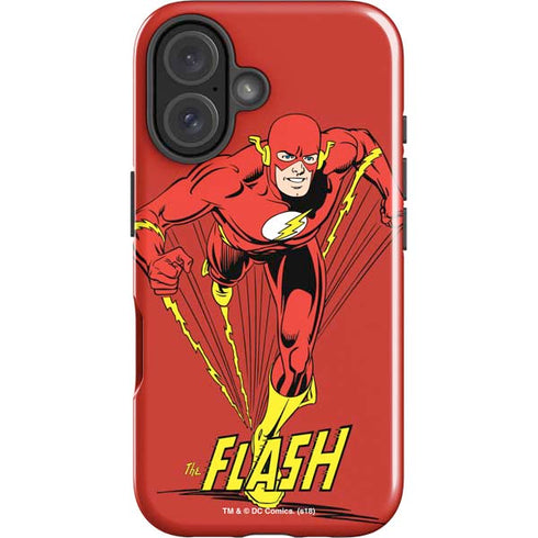 DC Comics The Flash Classic Action Pose Art iPhone 16 Plus Impact Case