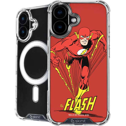 DC Comics The Flash Classic Action Pose Art iPhone 16 Plus MagSafe Case