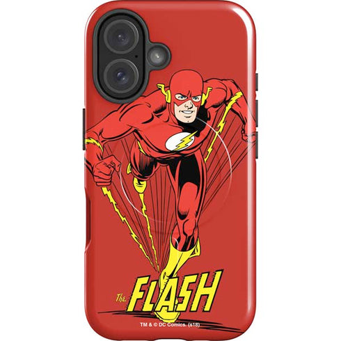 DC Comics The Flash Classic Action Pose Art iPhone 16 Plus Magsafe Impact Case