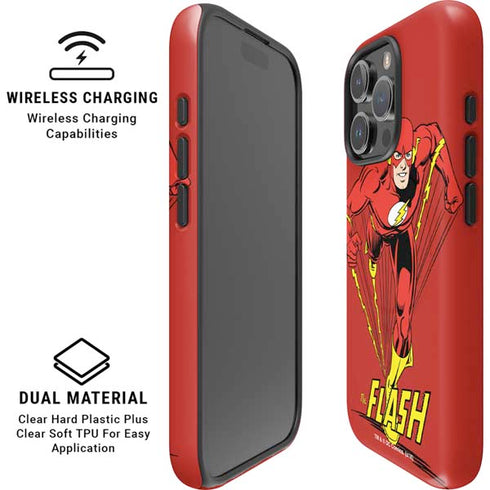 DC Comics The Flash Classic Action Pose Art iPhone 16 Pro Max Magsafe Impact Case