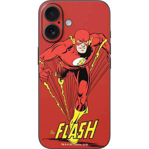DC Comics The Flash Classic Action Pose Art iPhone 16 Skin