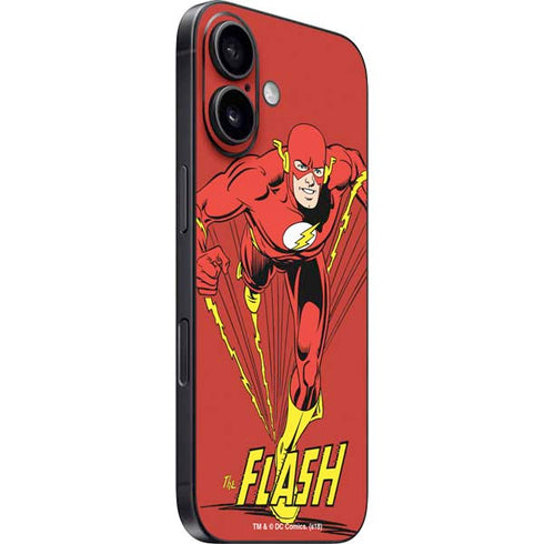 DC Comics The Flash Classic Action Pose Art iPhone 16 Skin