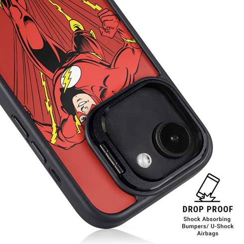 DC Comics The Flash Classic Action Pose Art iPhone 16e Kickstand Case