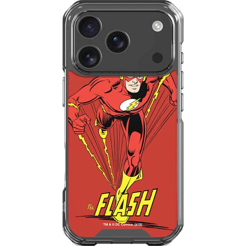 DC Comics The Flash Classic Action Pose Art iPhone 18 Pro Clear Case