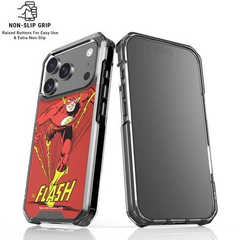 DC Comics The Flash Classic Action Pose Art iPhone 18 Pro Clear Case