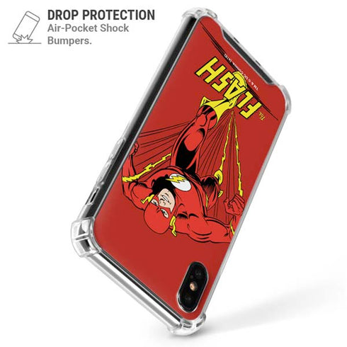 DC Comics The Flash Classic Action Pose Art iPhone X/XS Clear Case