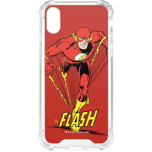 DC Comics The Flash Classic Action Pose Art iPhone XS Clear Case