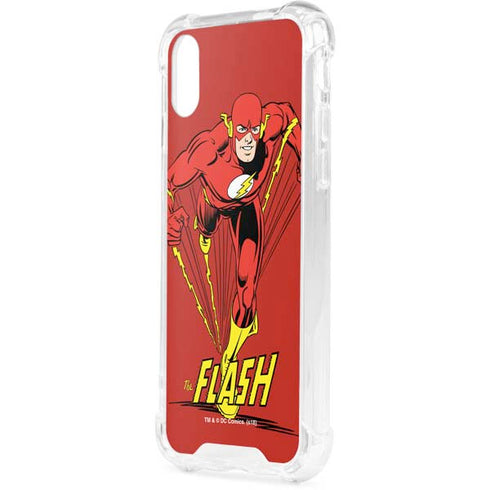 DC Comics The Flash Classic Action Pose Art iPhone XS Clear Case