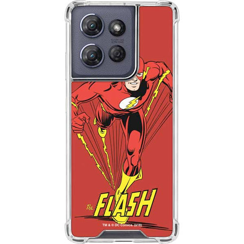 DC Comics The Flash Classic Action Pose Art Moto G 5G (2025) Clear Case