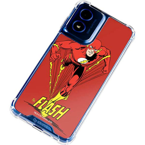 DC Comics The Flash Classic Action Pose Art Moto G 5G (2024) Clear Case