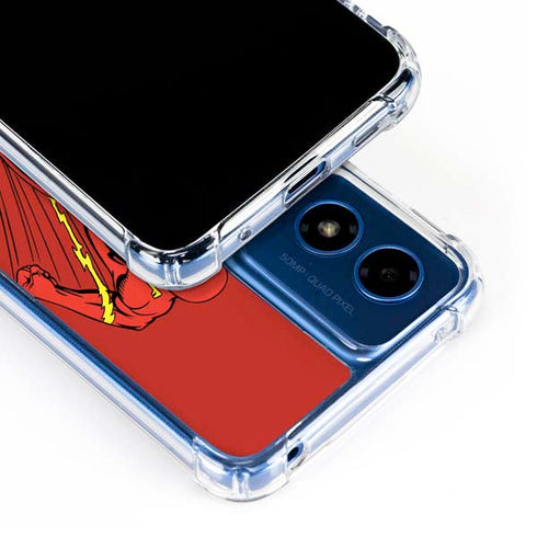 DC Comics The Flash Classic Action Pose Art Moto G 5G (2024) Clear Case