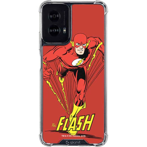 DC Comics The Flash Classic Action Pose Art Moto G Power 5G (2024) Clear Case